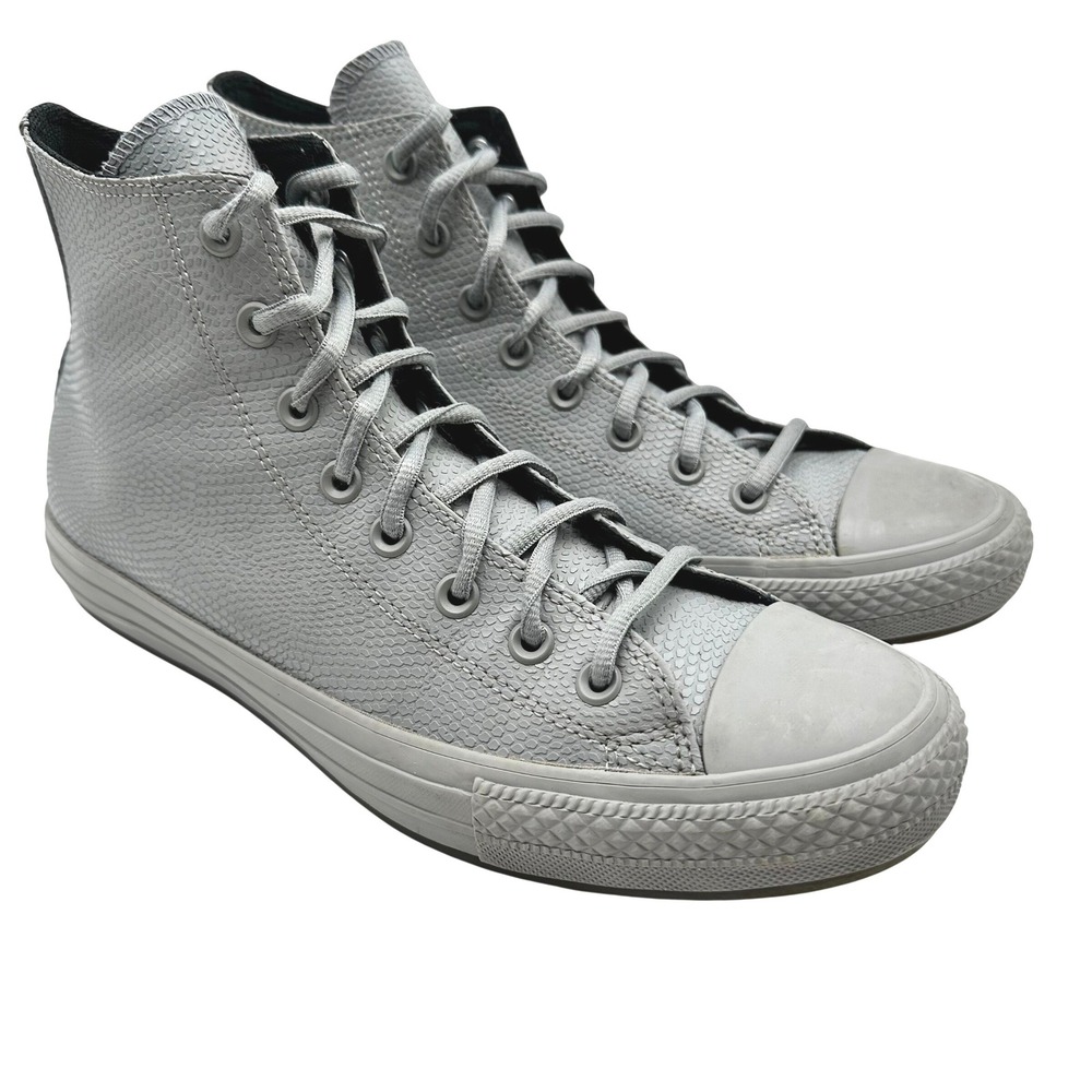 Mens Converse Chuck Taylor All Star Python Scale High Top Grey Sneakers 10